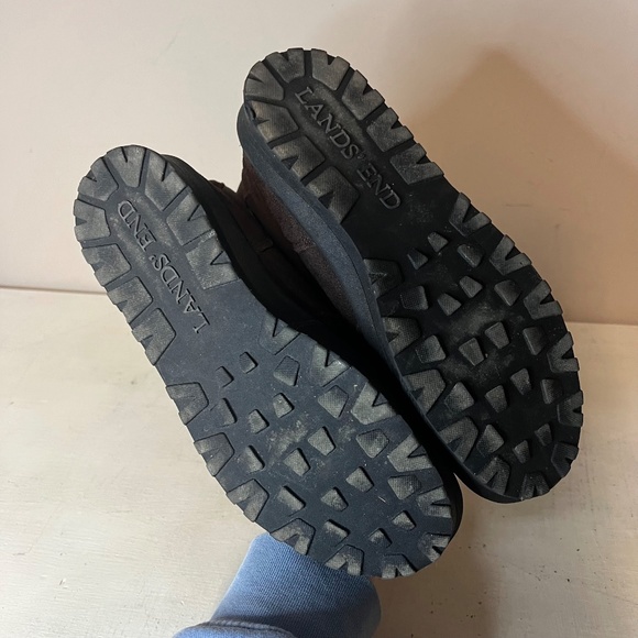 Lands End Brown Suede Lined All Weather Boots Style #406465 - Picture 5 of 7